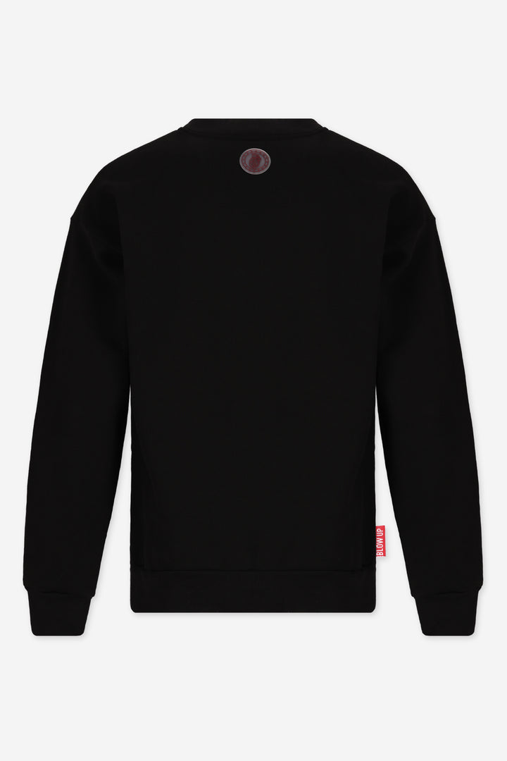HOMECOMING BLACK CREWNECK SWEATER