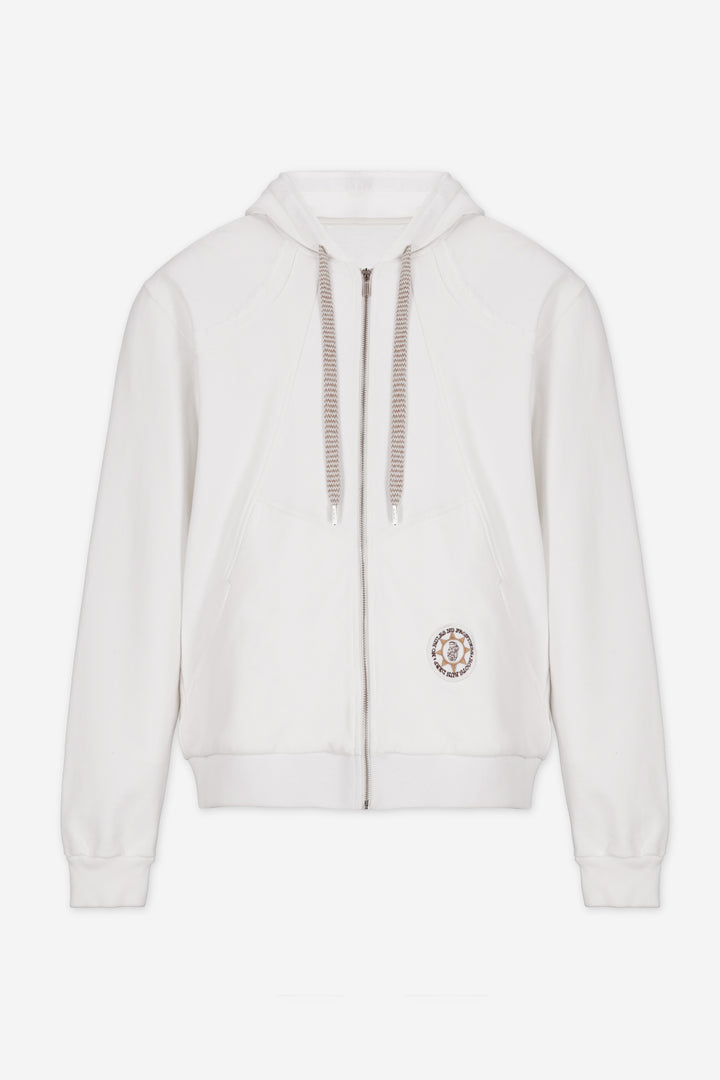 BADGE IVORY HOODIE