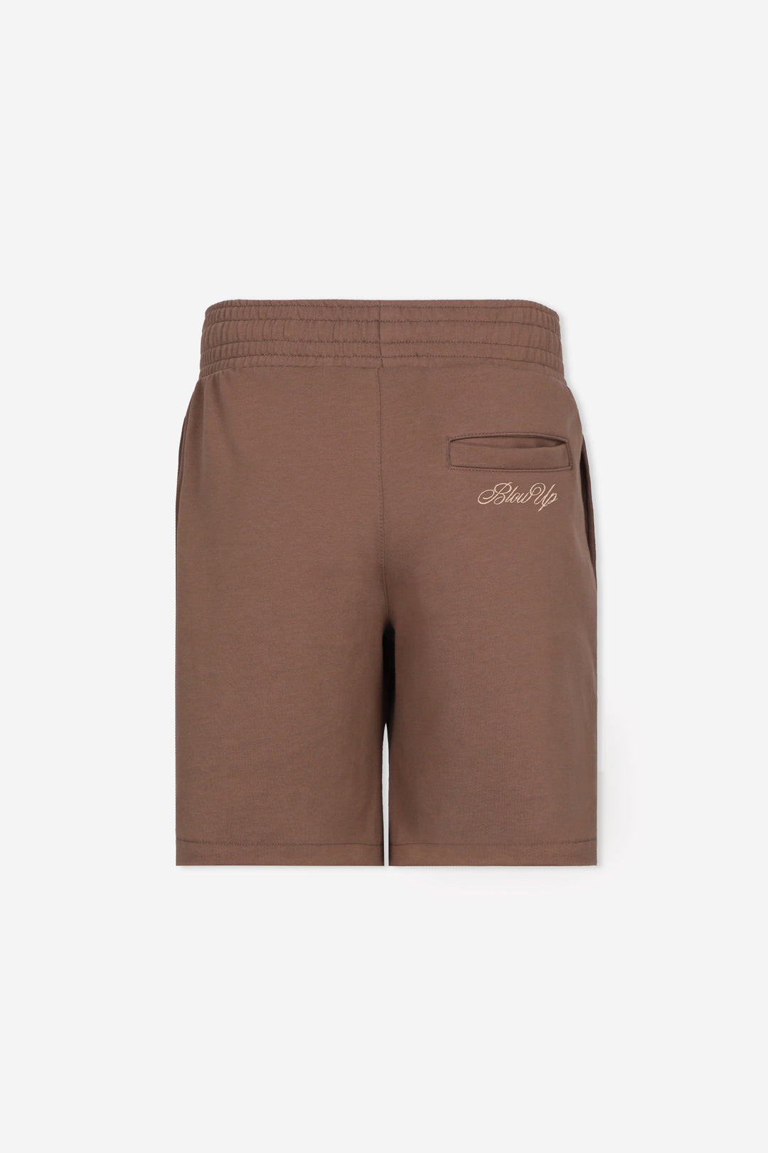 BURST REGULAR FIT BROWN SWEAT SHORTS