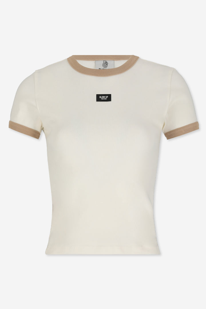 SHORT SLEEVE IVORY TOP