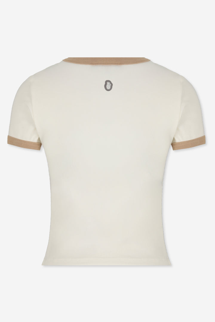 SHORT SLEEVE IVORY TOP