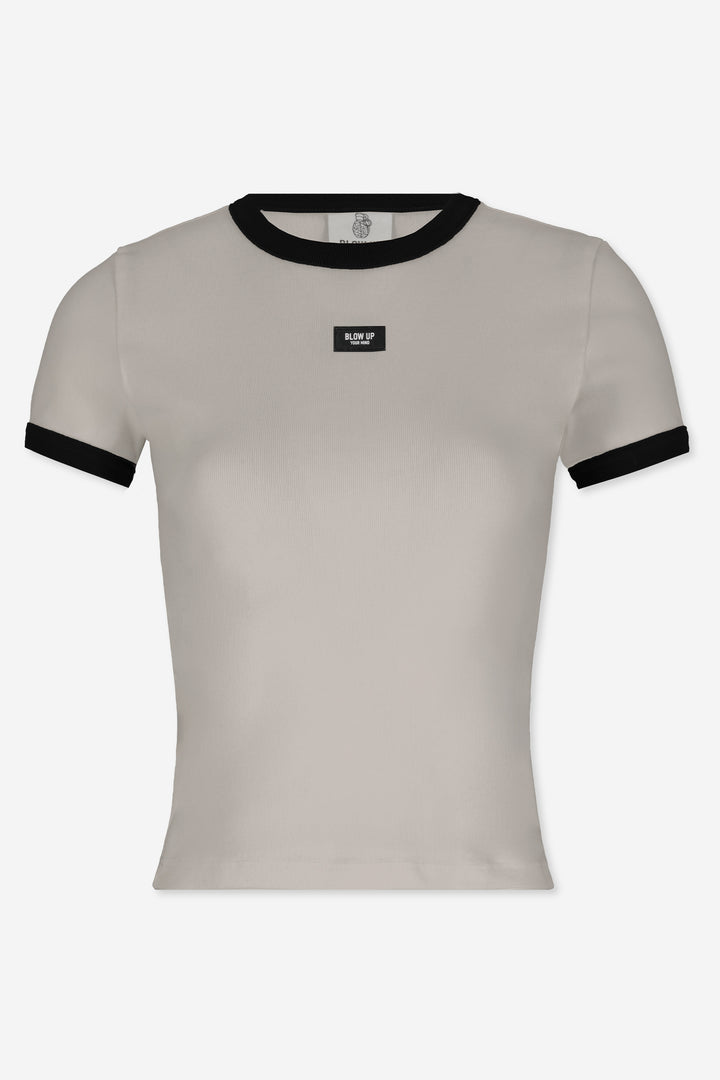 SHORT SLEEVE SAND TOP