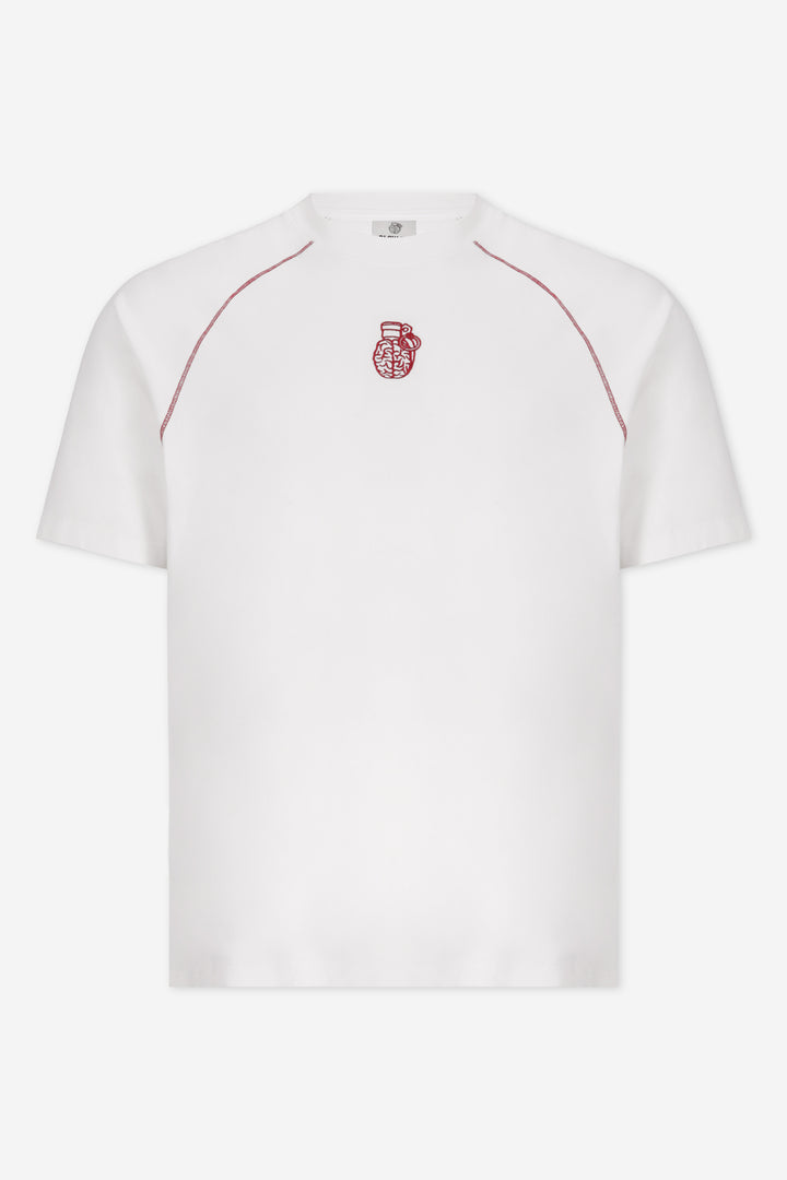 RED GRANADE SLIM FIT IVORY T-SHIRT
