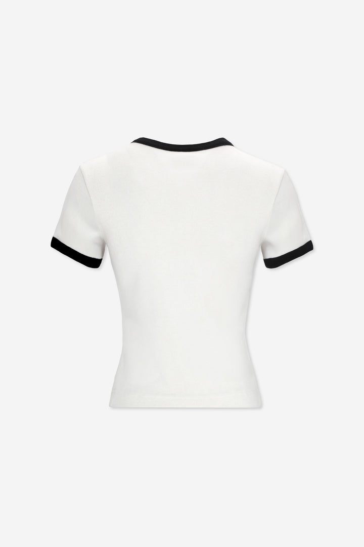 SHORT SLEEVE IVORY TOP