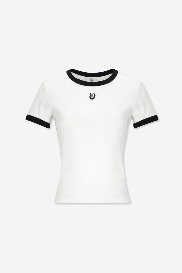 SHORT SLEEVE IVORY TOP