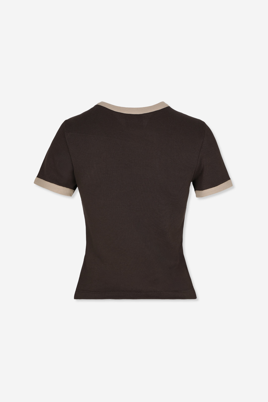 SHORT SLEEVE BROWN TOP