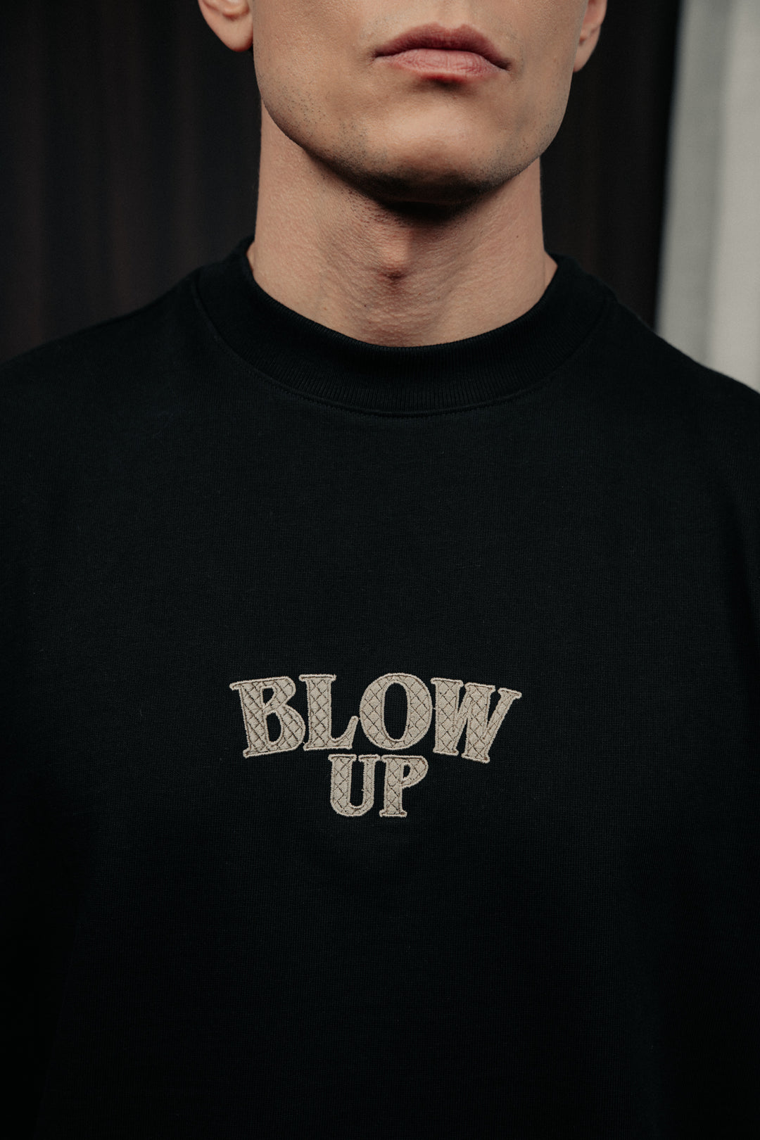 Loose fit black t-shirt  in cotton