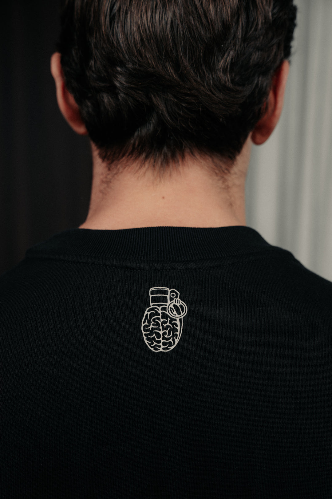 Loose fit black t-shirt  in cotton