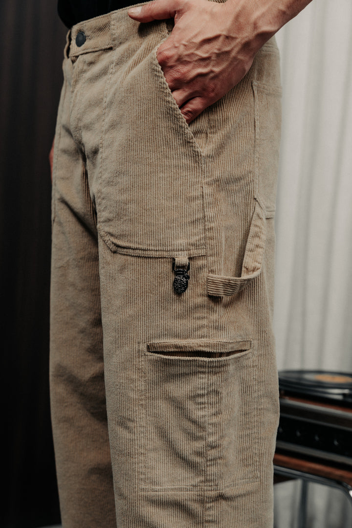 Corduroy sand trousers