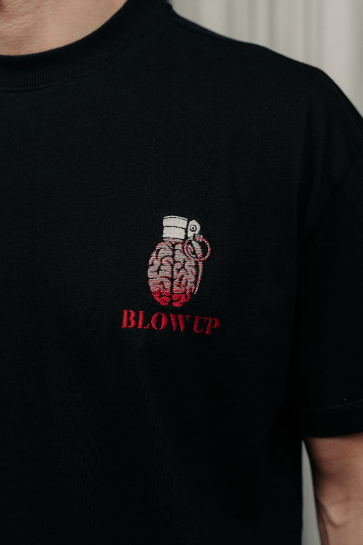 Loose fit black t-shirt in cotton