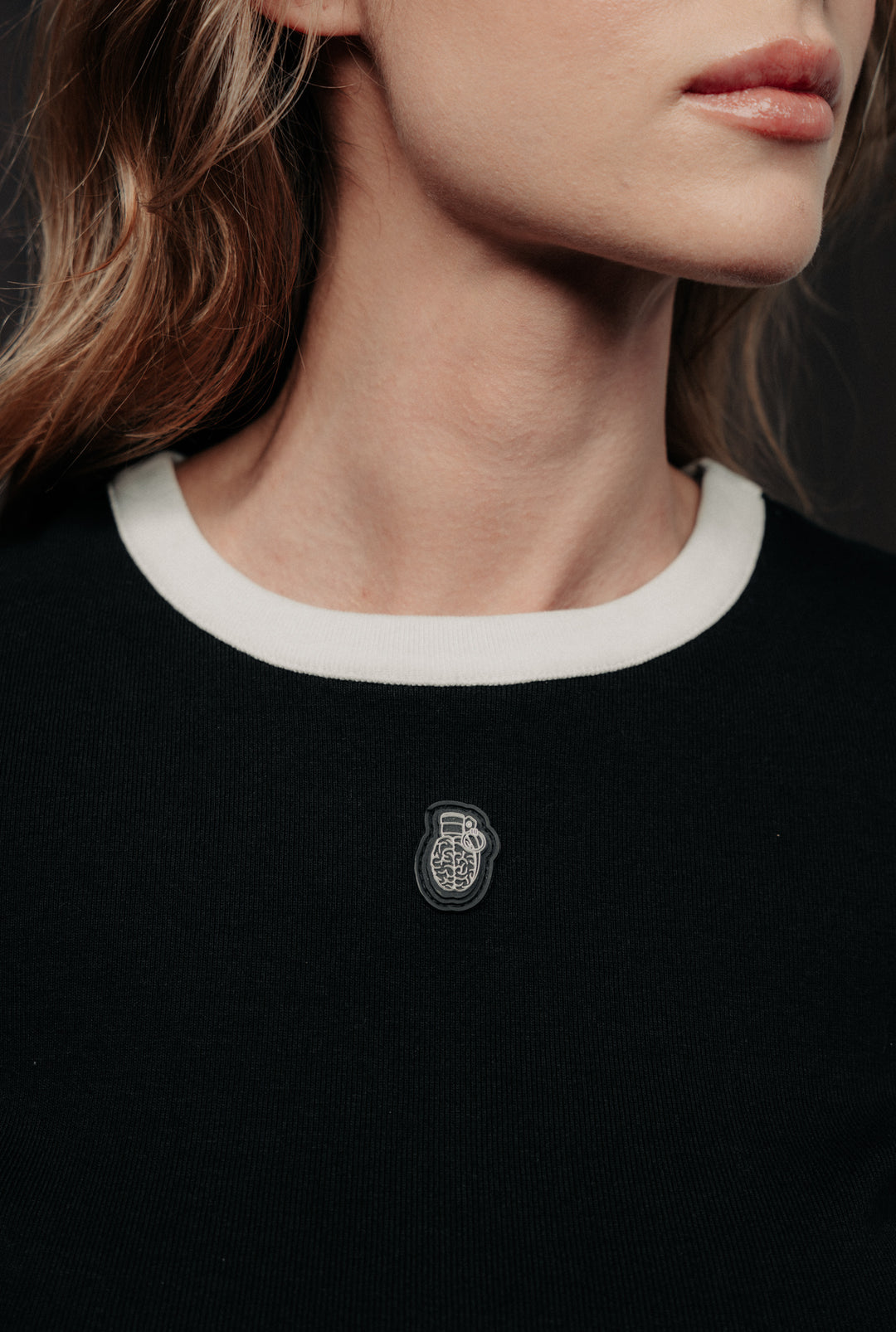 Short sleeve t-shirt black in cotton