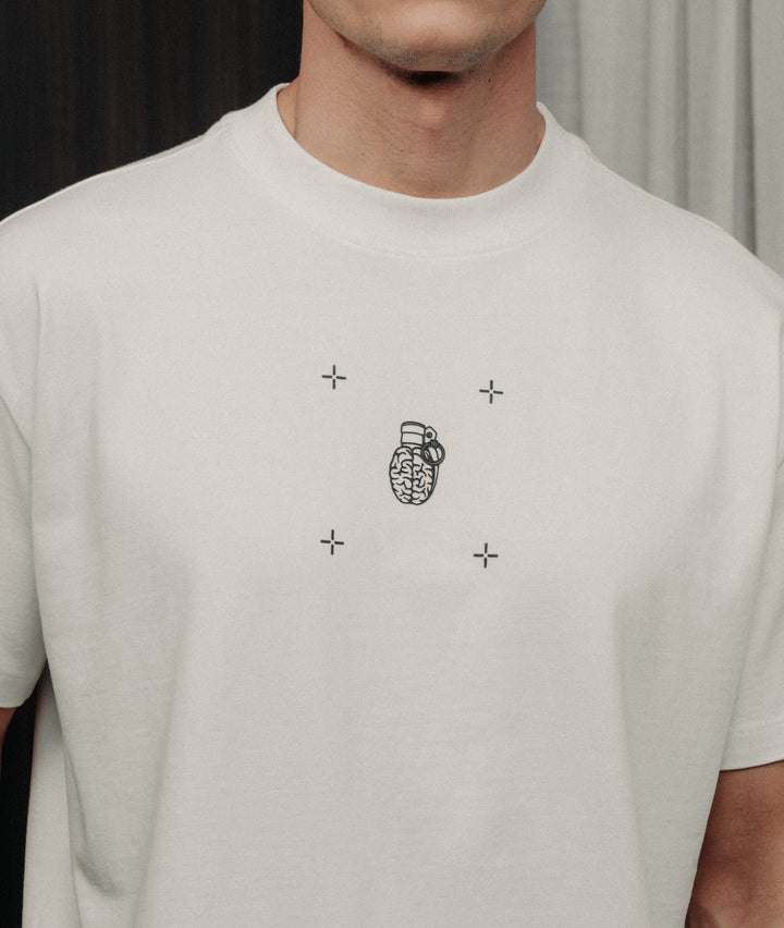 Minimal regular fit ivory t-shirt