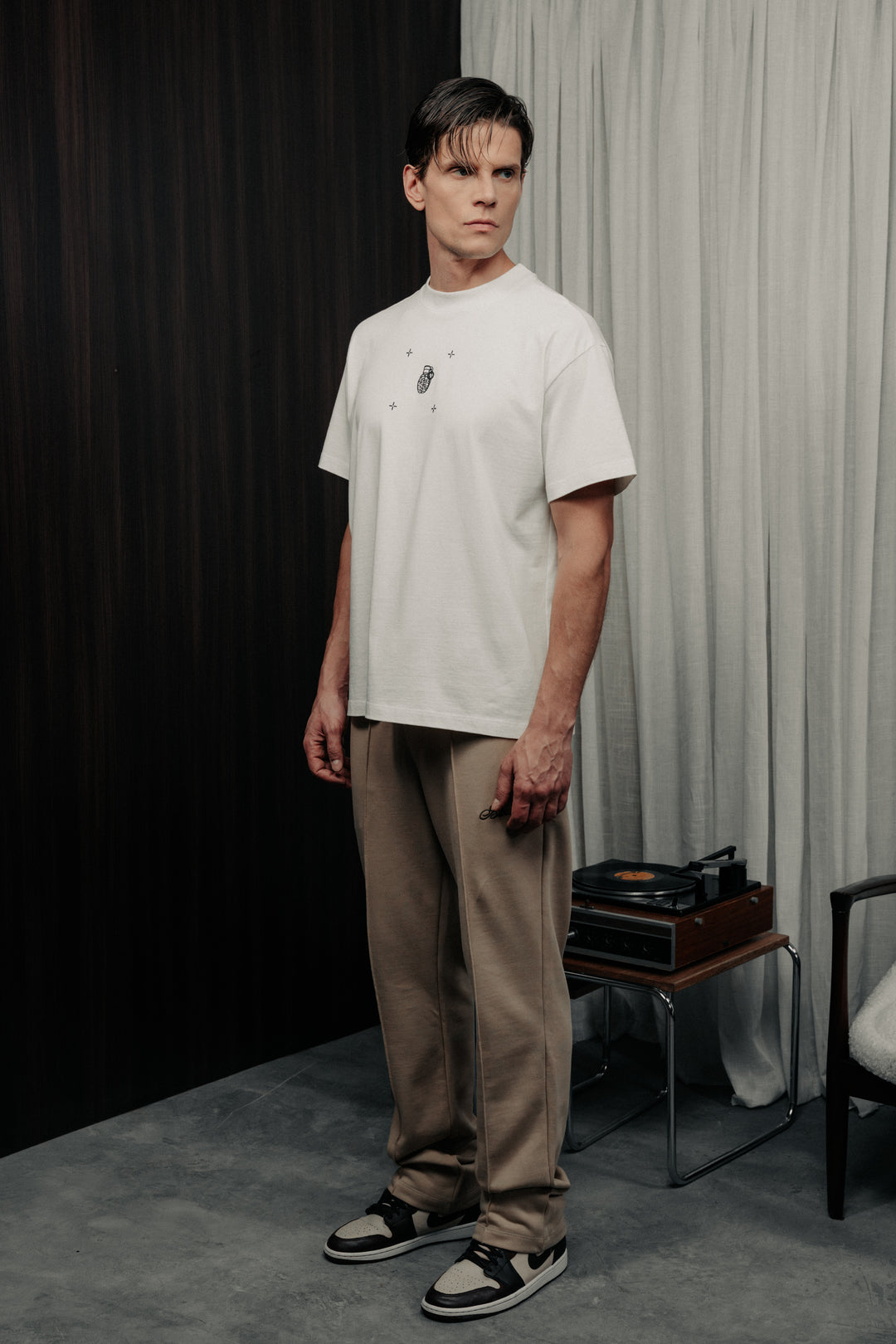 Minimal regular fit ivory t-shirt