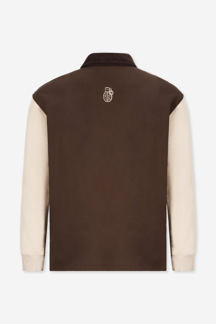 DESERT BROWN LONGSLEEVE POLO