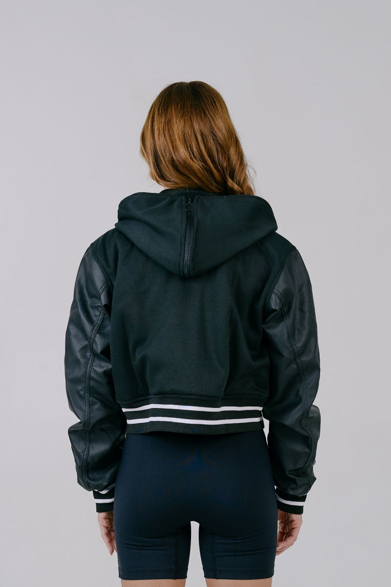 Short Black Varsity Jacket