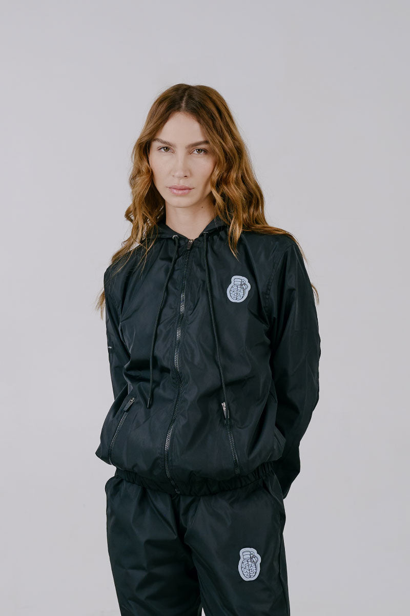 Black Windbreaker Jacket