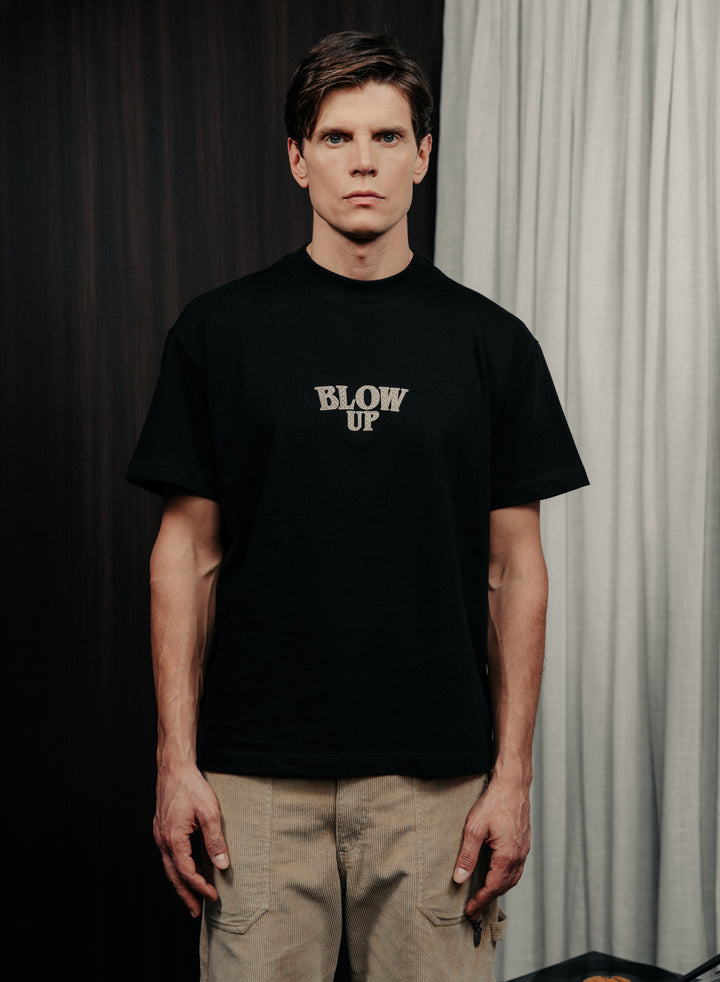 Loose fit black t-shirt  in cotton