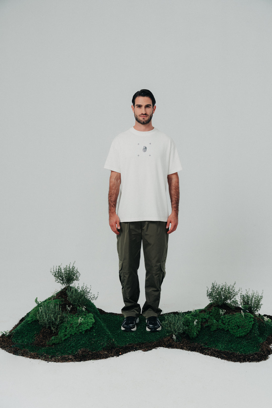 Minimal regular fit ivory t-shirt