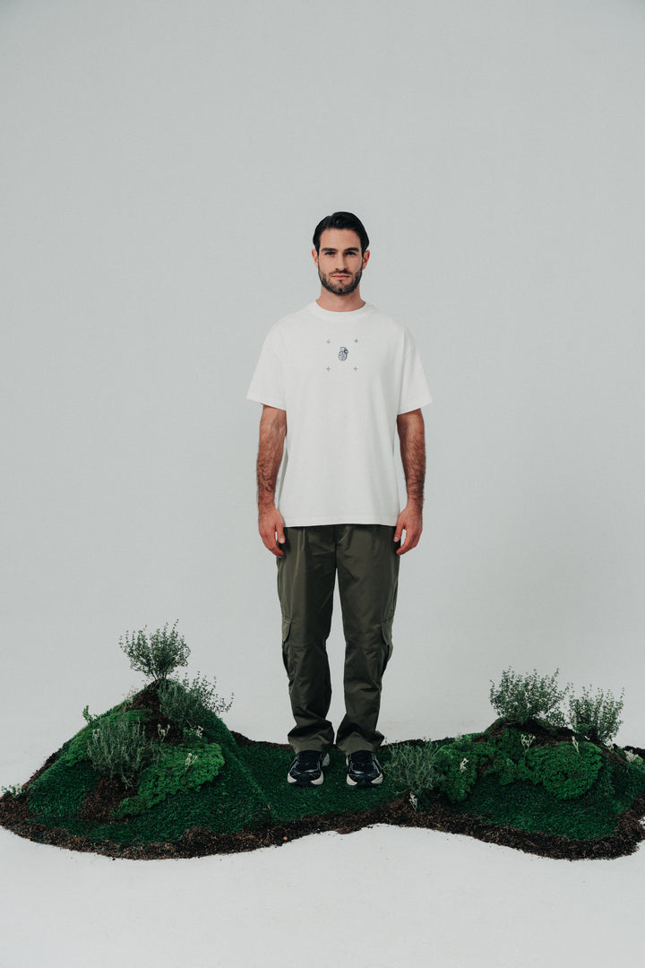 Minimal regular fit ivory t-shirt
