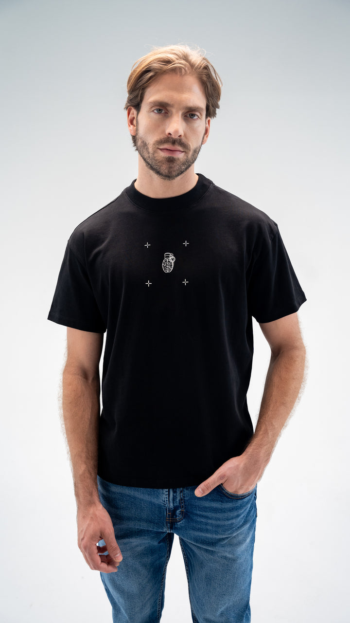 MINIMAL REGULAR FIT BLACK T-SHIRT