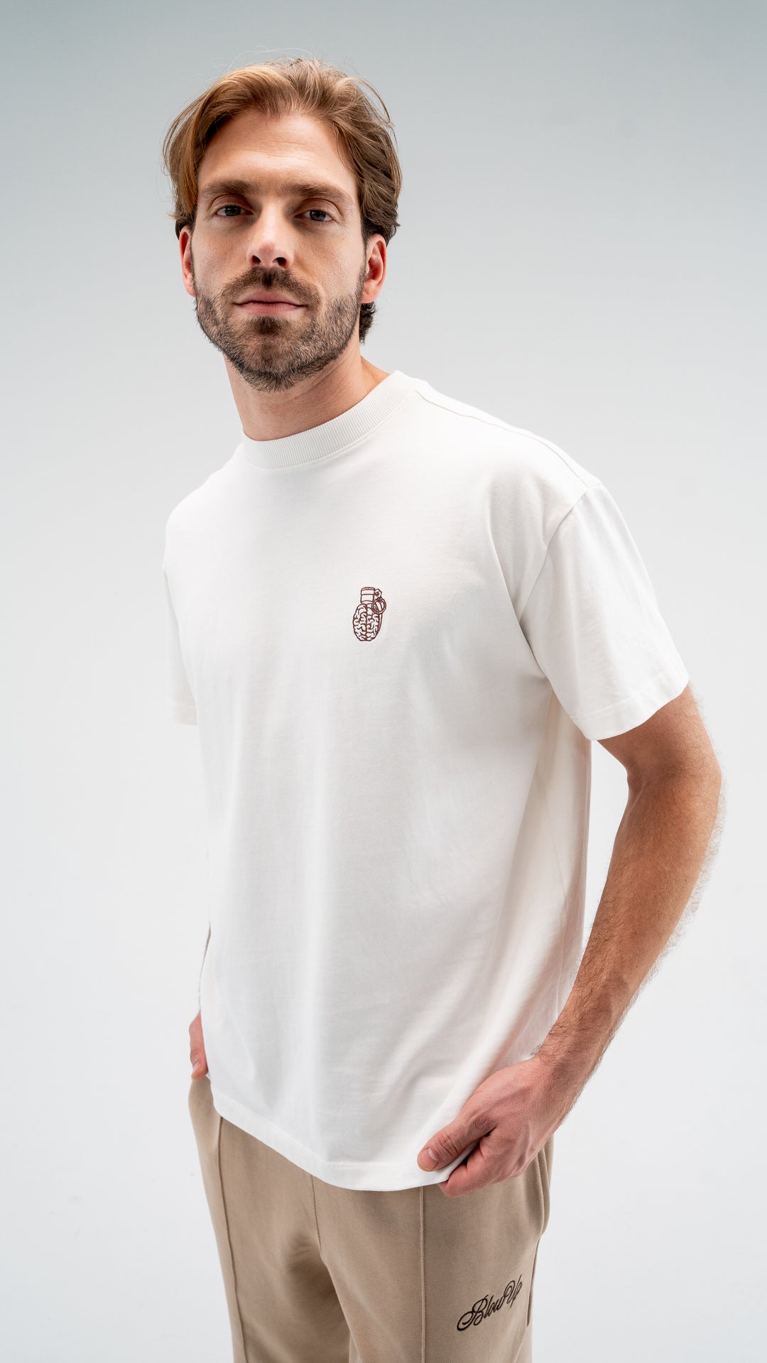 PRIME REGULAR FIT IVORY T-SHIRT