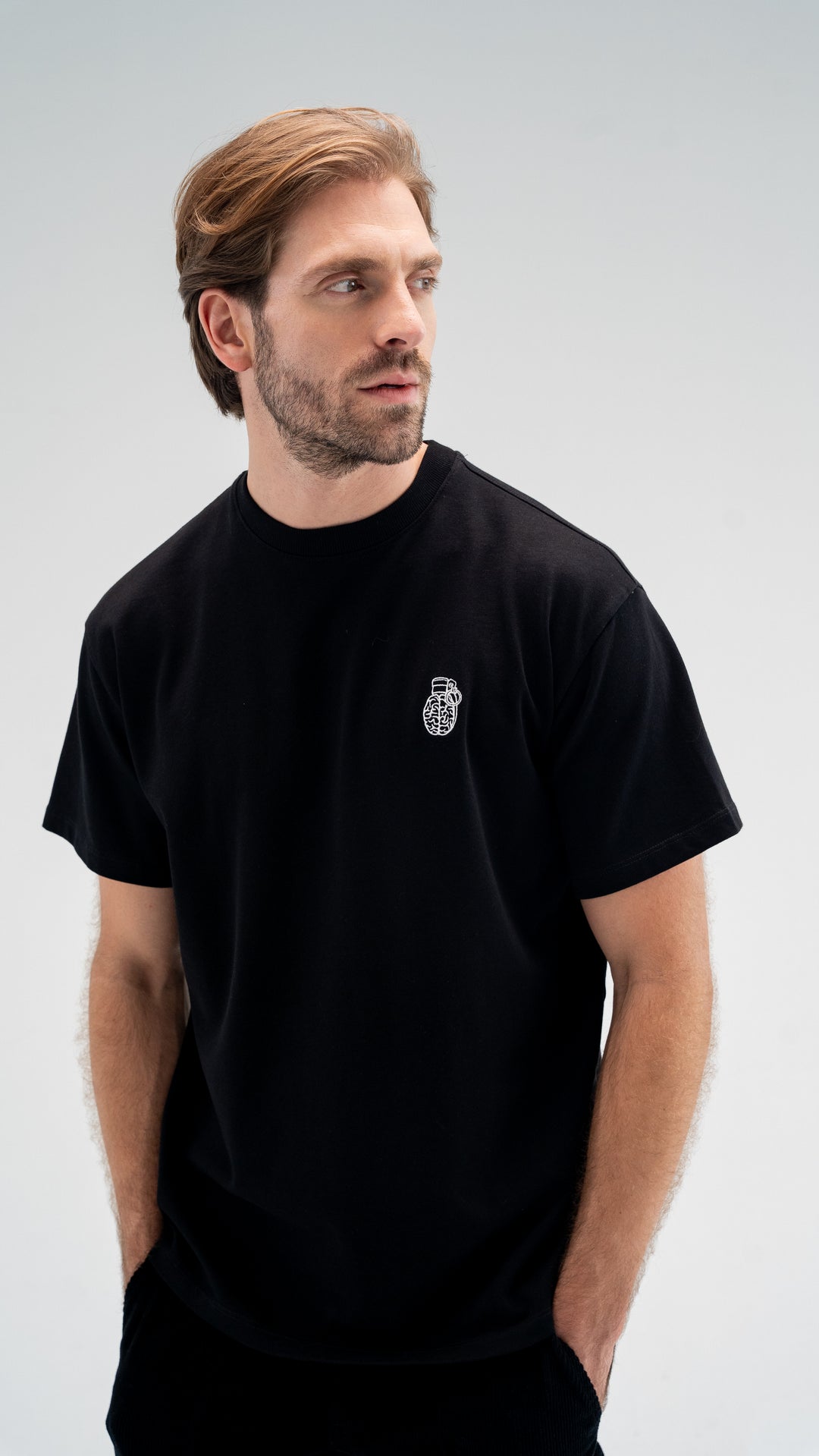 PRIME REGULAR FIT BLACK T-SHIRT
