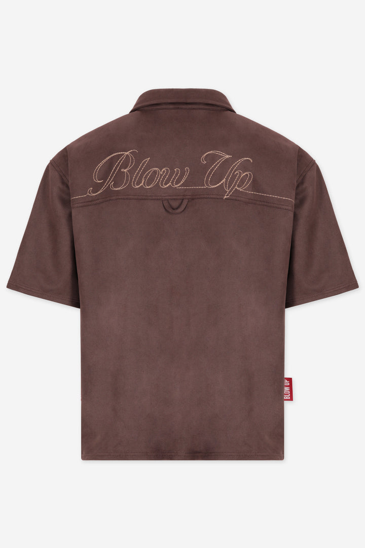 WESTERN BROWN OVERSIZED SHIRT