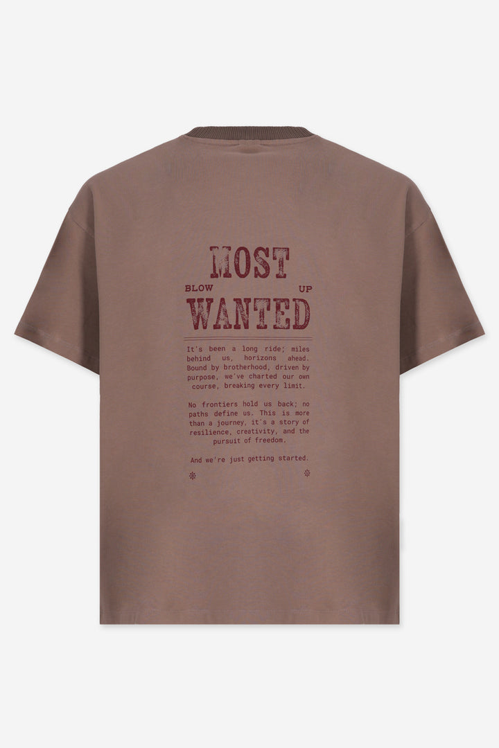 MOST WANTED REGULAR FIT CAMEL T-SHIRT