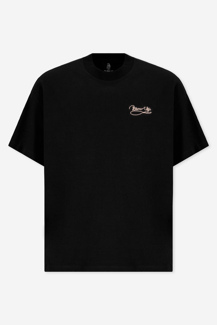 LASSO REGULAR FIT BLACK T-SHIRT