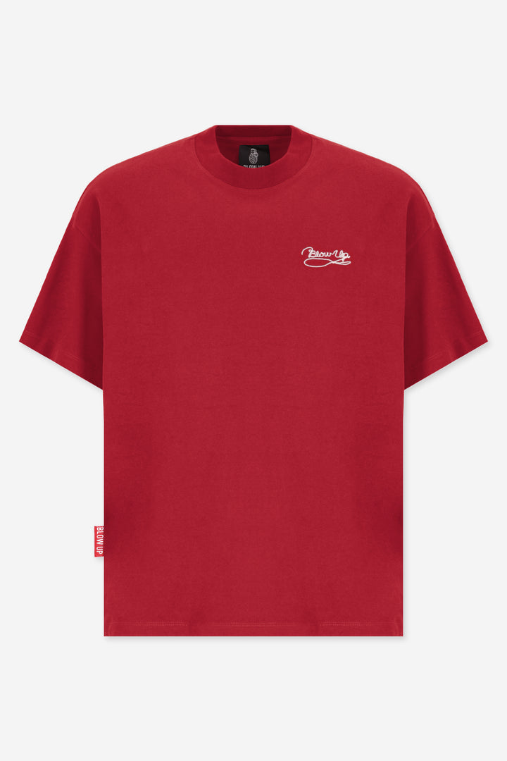 LASSO REGULAR FIT RED WINE T-SHIRT