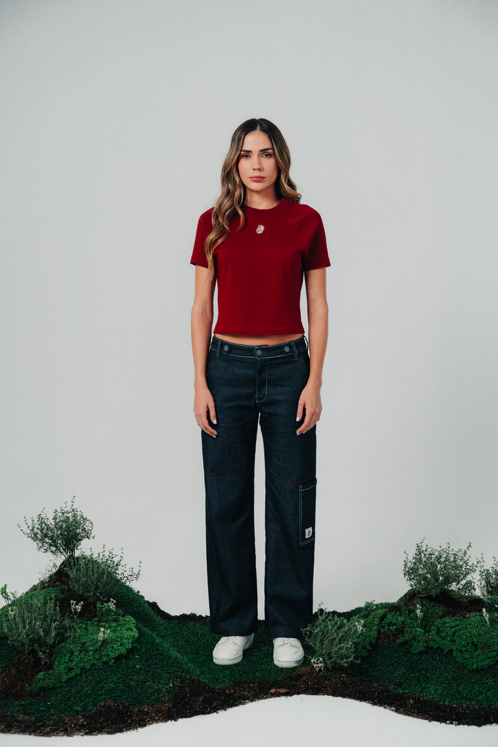 Straight Fit Denim Jeans Blue
