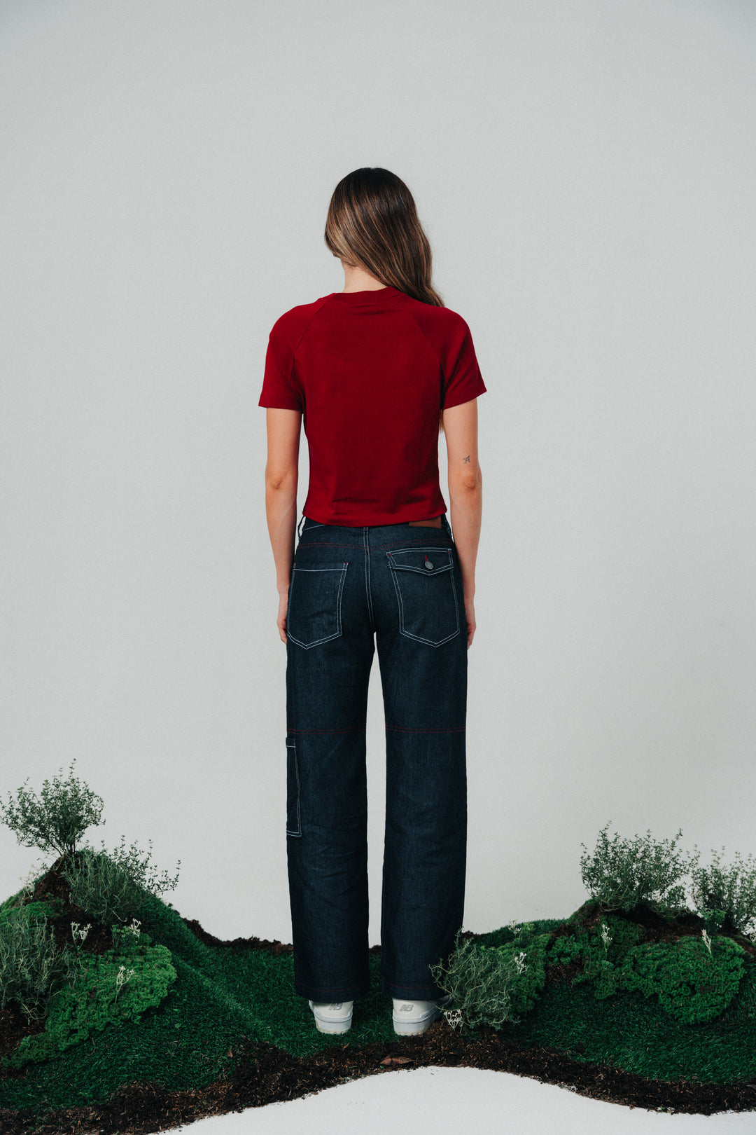 Straight Fit Denim Jeans Blue