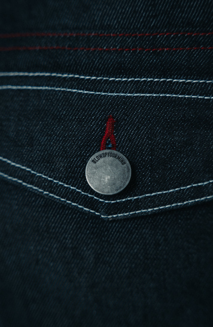 Straight Fit Denim Jeans Blue