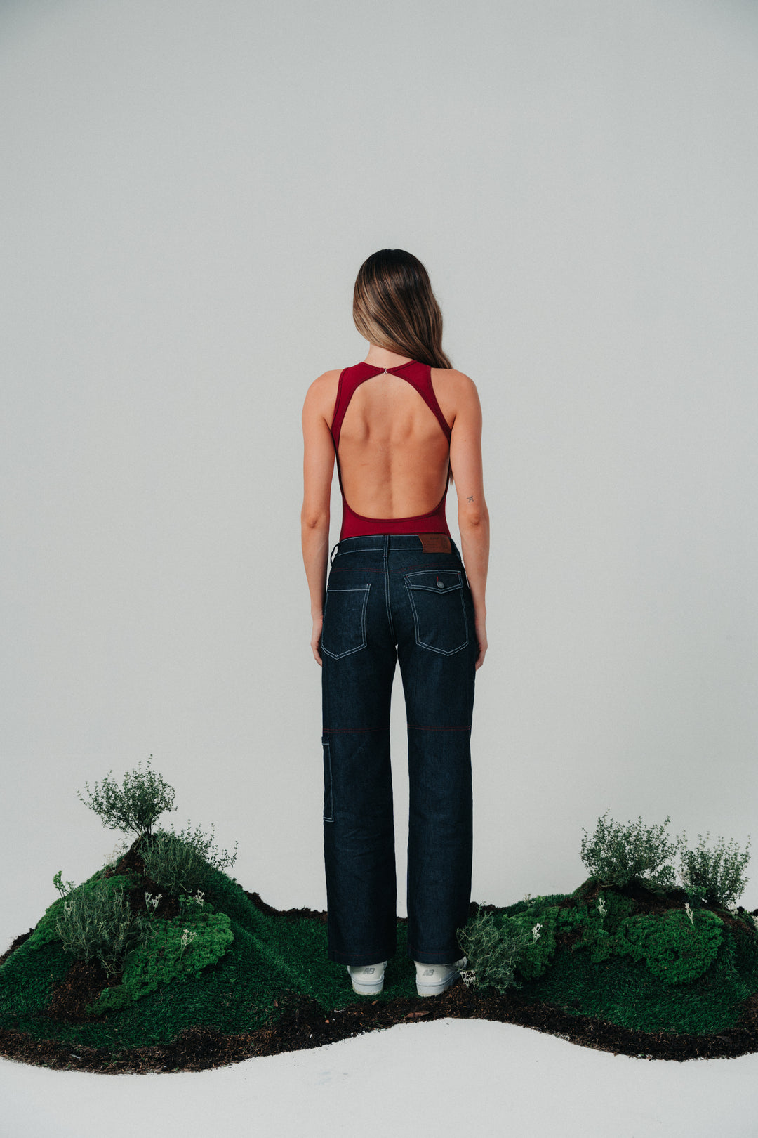 Sleeveless Bodysuit Red Wine