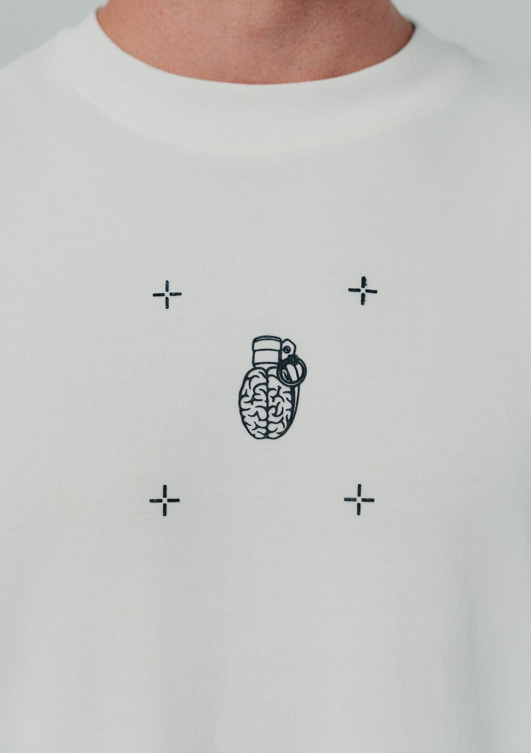 Minimal regular fit ivory t-shirt