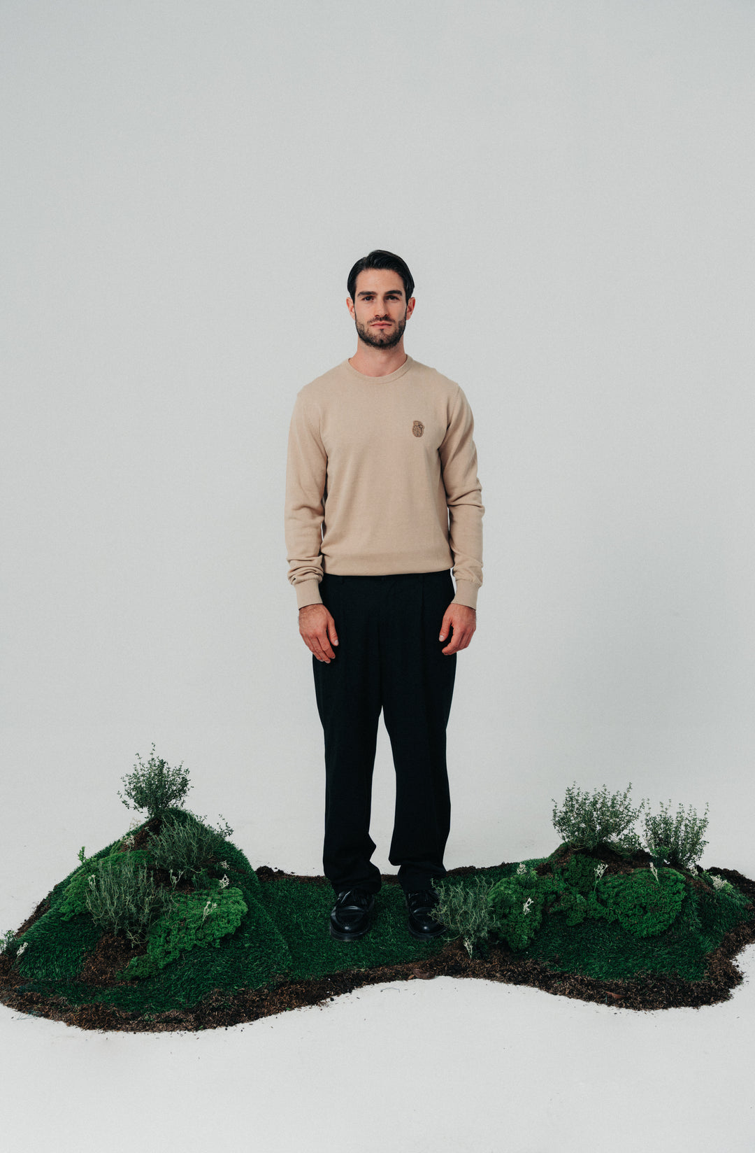 Knitted Sweater - Brown