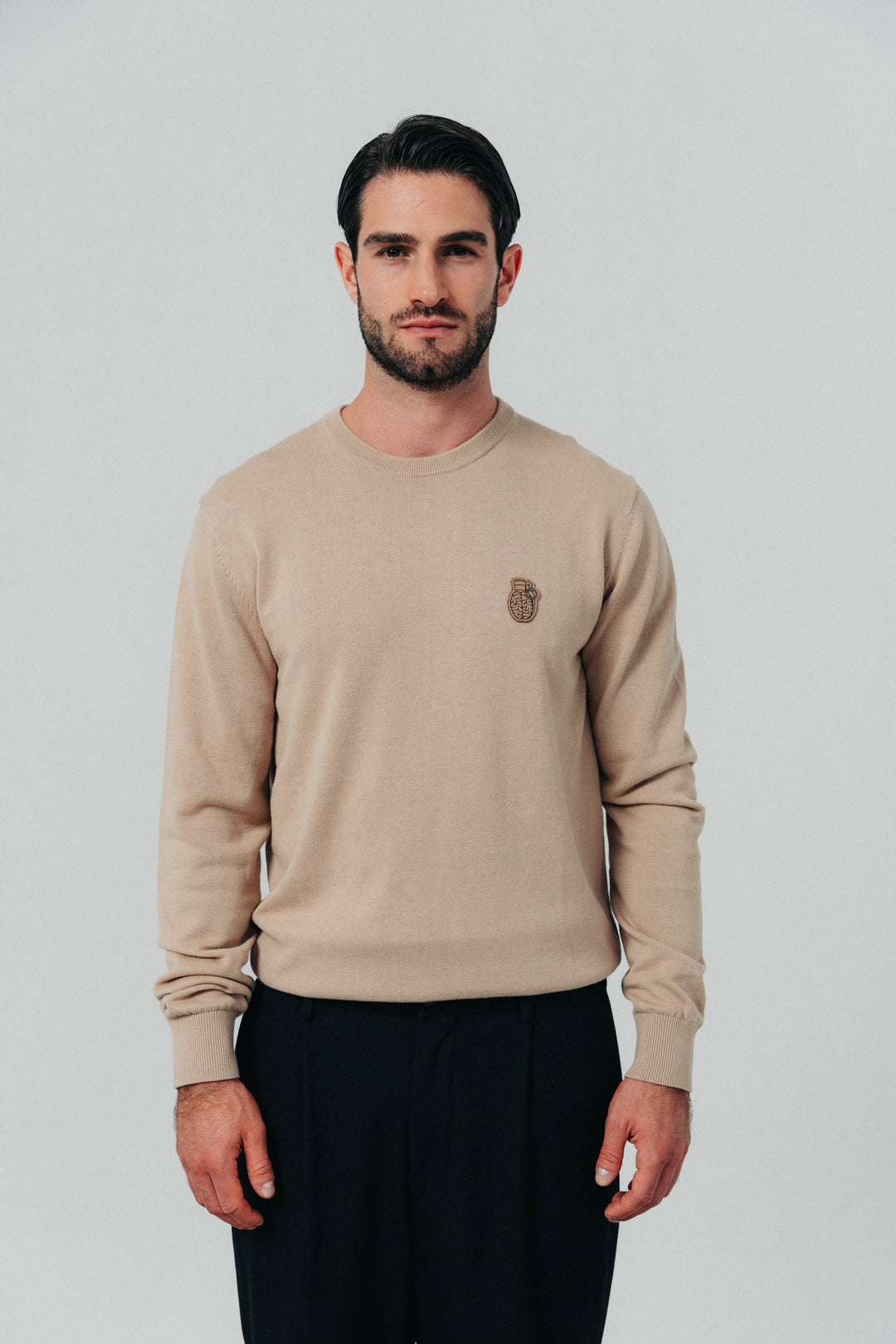 Knitted Sweater - Brown