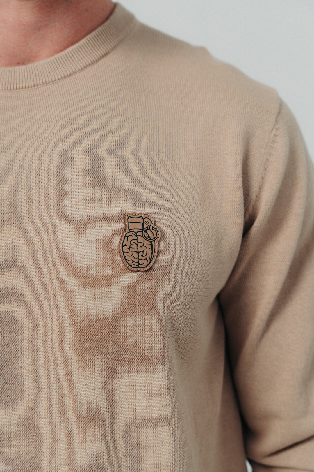 Knitted Sweater - Brown