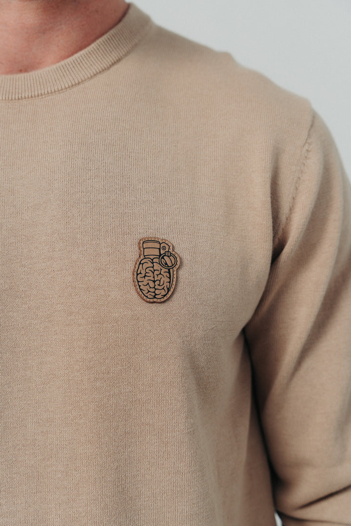 Knitted Sweater - Brown
