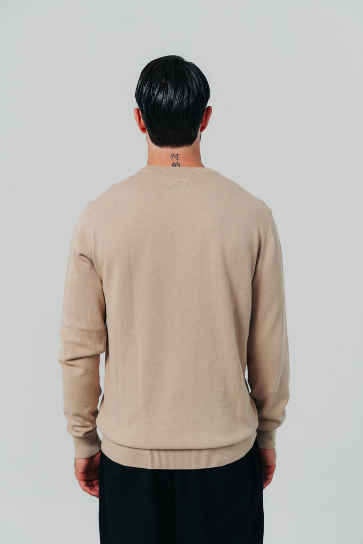 Knitted Sweater - Brown