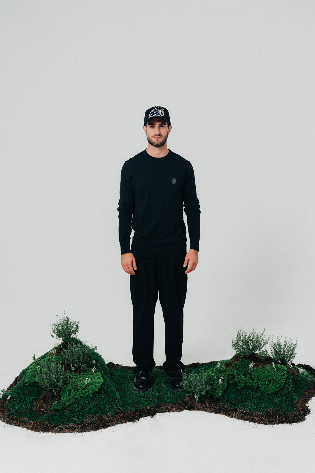Knitted Texture Sweater black