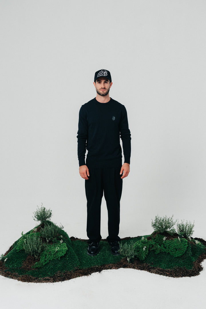 Knitted Texture Sweater black
