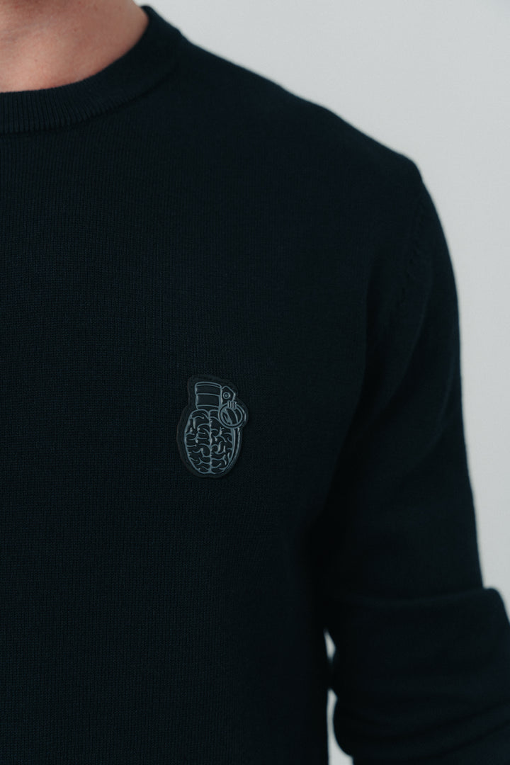 Knitted Texture Sweater black
