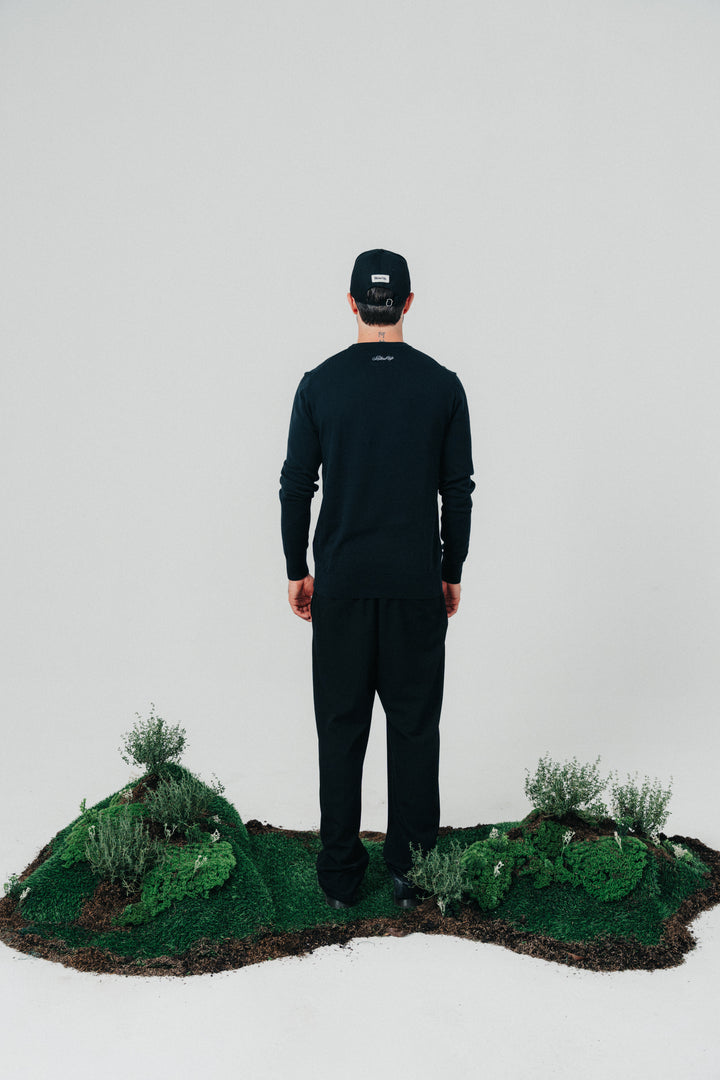 Knitted Texture Sweater black
