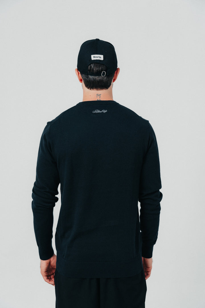 Knitted Texture Sweater black