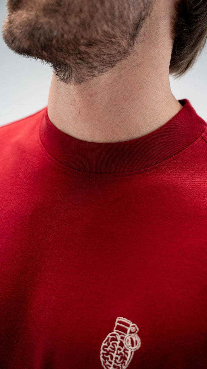 CORE REGULAR FIT RED WINE T-SHIRT