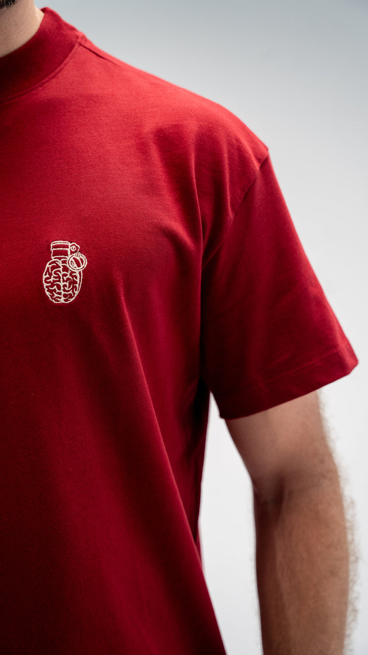 CORE REGULAR FIT RED WINE T-SHIRT