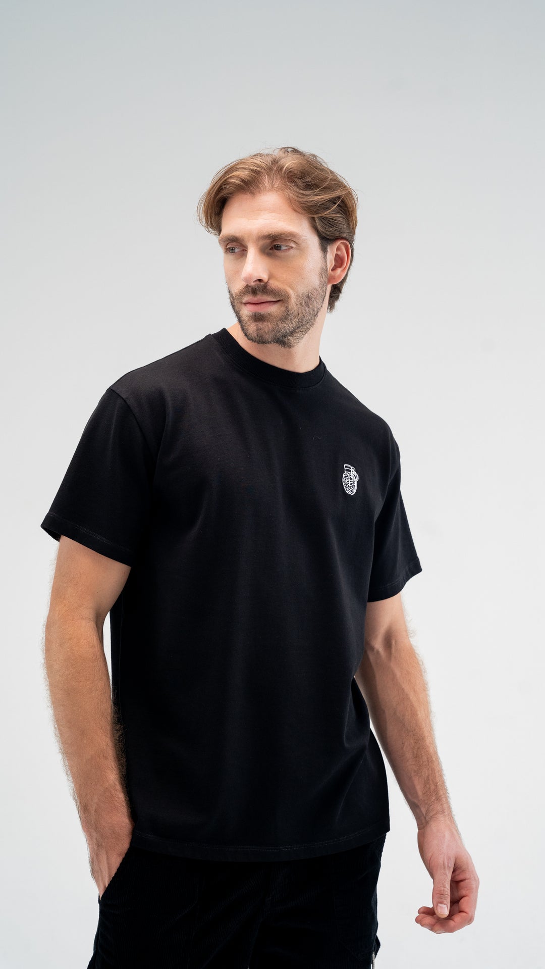 PRIME REGULAR FIT BLACK T-SHIRT