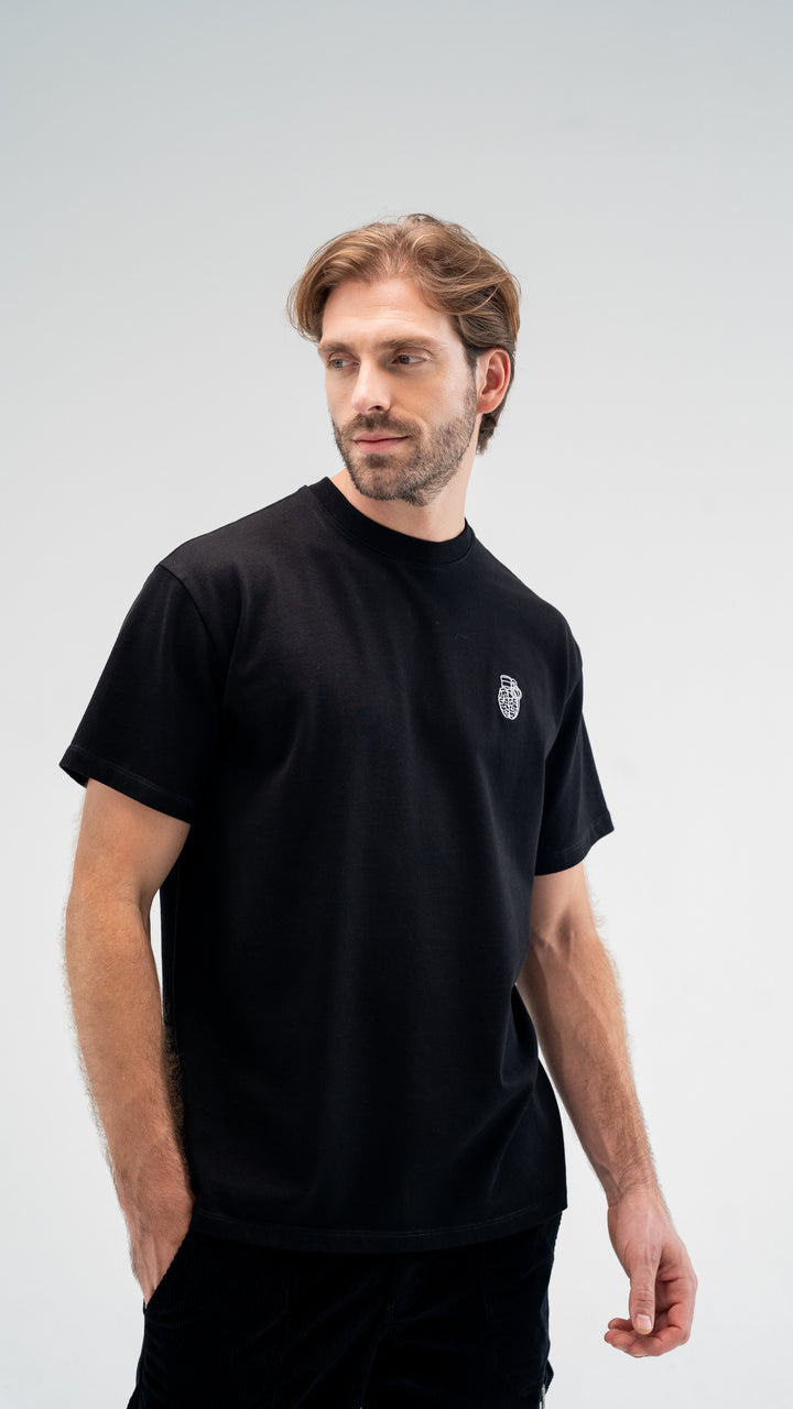 PRIME REGULAR FIT BLACK T-SHIRT