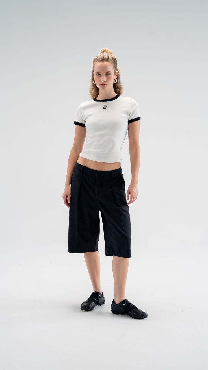 SHORT SLEEVE IVORY TOP